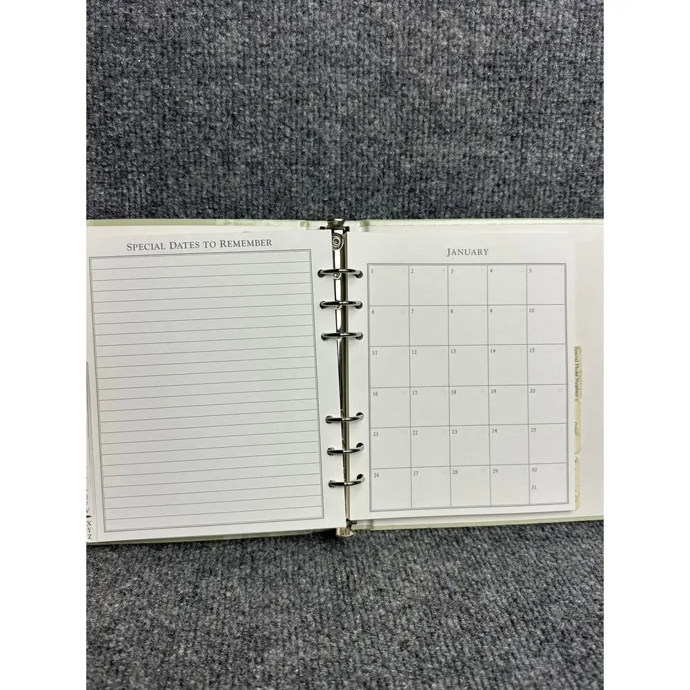 Vintage Hallmark address book lilac botanical NEW 6 ring refillable planner